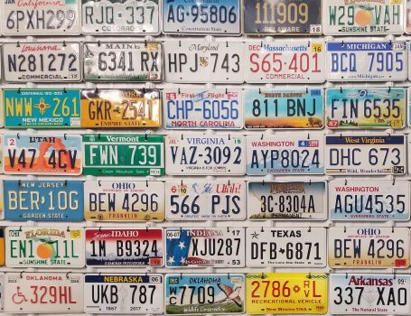 Solve License plates jigsaw puzzle online with 192 pieces