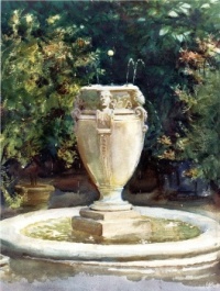 Vase Fountain, Pocantico by John Singer Sargent