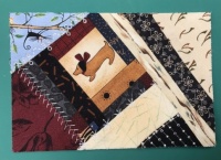 Another Scrappy Fabric Postcard