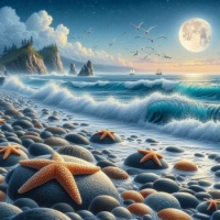 Moon and starfish4