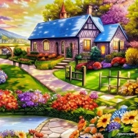 Delightful setting . . . . .