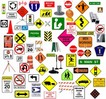 Solve traffic signs jigsaw puzzle online with 420 pieces