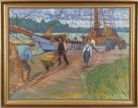  Ester Almqvist (Swedish, 1869–1934), By the Quay