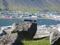 Balance practice in Naustahvilft Ísafjörður Iceland