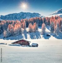 Dolomite Alps village
