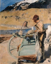 Giovanni Giacometti (Swiss, 1868–1933), Der Scherenschleifer (1891)