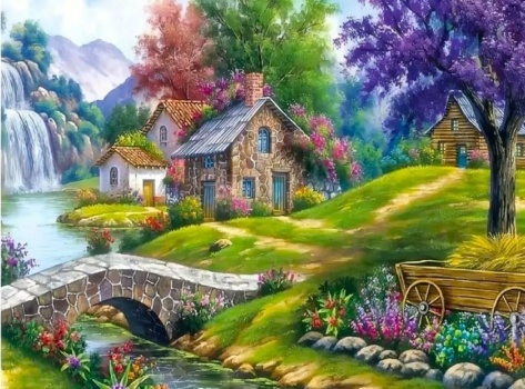 Solve Stone Bridge jigsaw puzzle online with 88 pieces