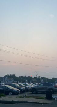 Pink sun sunset