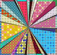 Funky Vintage Fabric Pinwheel