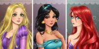 Rapunzel, Jasmine e Ariel