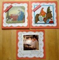Crafts - Papercraft - Christmas Cards - Red Square Religious (9 - 240 Pieces)
