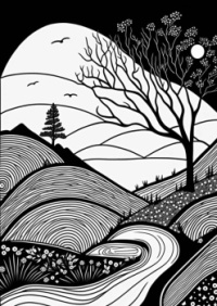 Monochrom Zentangle   (the number of pieces can be changed from 12 to 475)