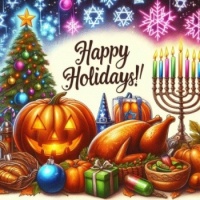 Happy Holidays   (resizable 9 to 306 pieces)