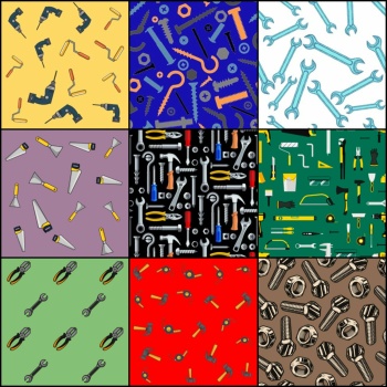 Solve Tool patterns jigsaw puzzle online with 324 pieces