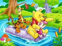 Pooh on River