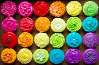 Cupcakes with colour