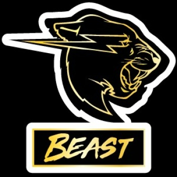 Mr beast logo online gold