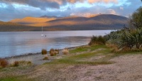 Lake at Te Anau, South Island, New Zealand