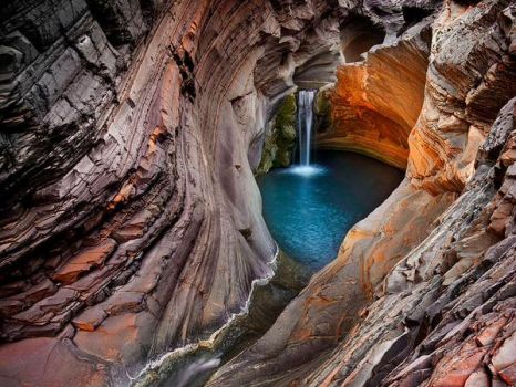 Hidden waterfall in Australia
