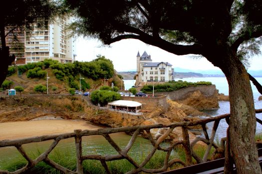 Biarritz - Plage du port vieux et villa Belza