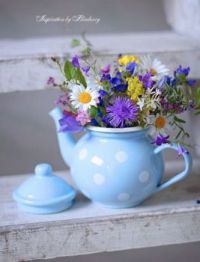 Teapot flowers