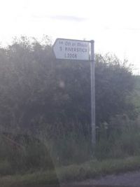 County Cork sign post on the Halfway to Kinsale road. 1 July 2020 6:15am