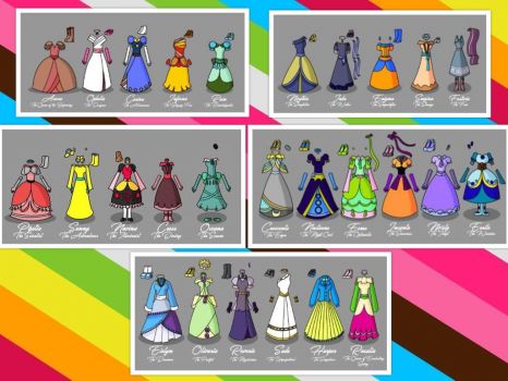Queens of Mewni dresses part 1 collage