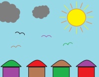 Wobblybear Creations 1539 - (now FREE to own) Abstract beach huts (*Pick the puzzle size you want)!
