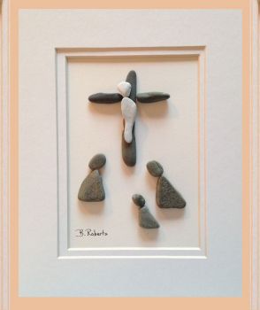 Easter Story art made of Stones