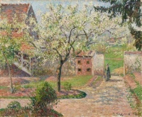 Camille  Pissarro  - Plum Trees in Blossom-1894