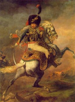 Gericault - Officer of the Imperial Horse Guards Charging (1819)