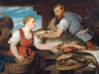 Hans Canon (Austrian,1829–1885), Der Fischmarkt (1885)