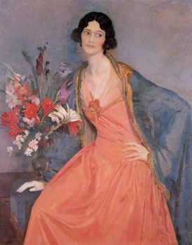 Lady with flowers