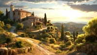 "Tuscan Hillside"