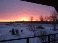 Indiana winter sunset