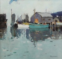 Thomas L. Hunt (Canadian-American, 1882–1938), Harbor of Gloucester (ca 1934)