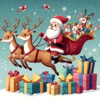 Santa is on His Way, resize 9 to 483 pieces