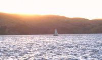 My Favorite - Martinez, California at the Martinez Marina.  Boat with Sunset