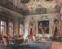 Ludwig Passini - The Salone of the Palazzo Barbaro