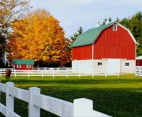 Red Barn on the Farm--Wisconsin...