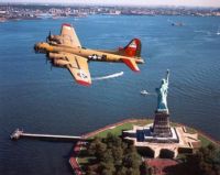 B-17 Over Statue of Liberty
