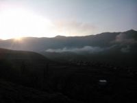Sunset in Nandal Alborz Mountain range