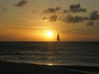 Beach Sunset Sailboat