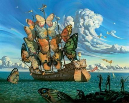 Salvador Dali Departure of the Winged Ship