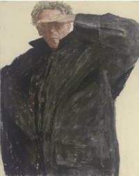 Avigdor Arikha (b. 1929) Self-Portrait in Raincoat