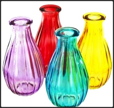 Solve Four Coloured Glass Bud Vases Jigsaw Puzzle Online With 49