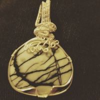 large Picasso jasper pendant