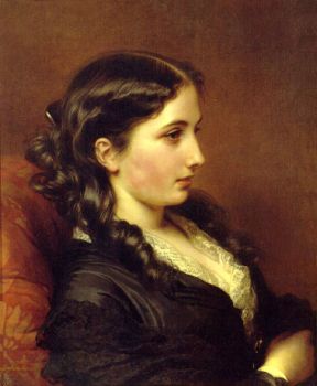 Winterhalter - study-of-a-girl-in-profile-1862