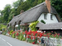Thatched cottages, Whewell, Hampshire
