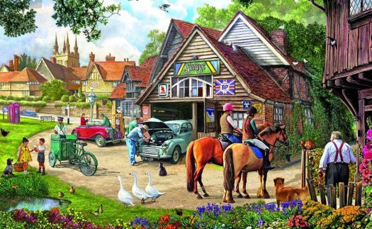 Solve Vintage Village (524) jigsaw puzzle online with 84 pieces